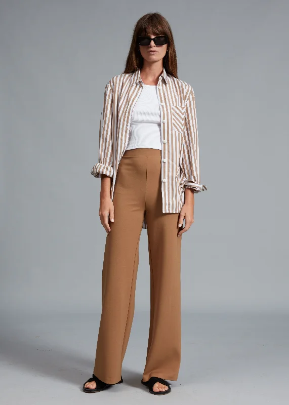 Irina Ponte Wide Leg Pant - Khaki