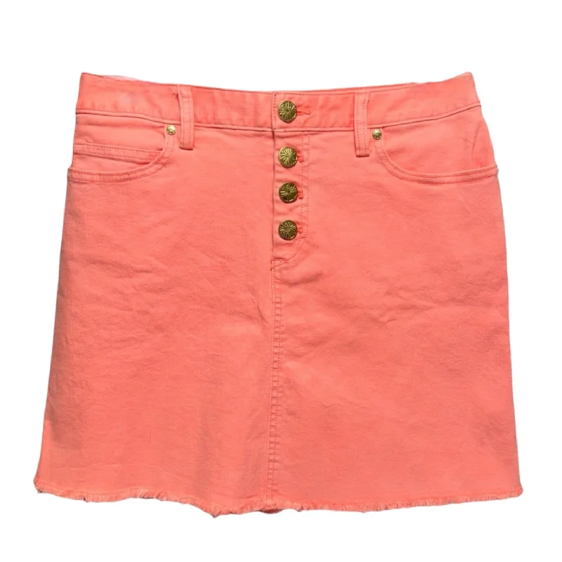 Kooper Skirt Papaya Punch Designer By Lilly Pulitzer In Orange, Size: 6