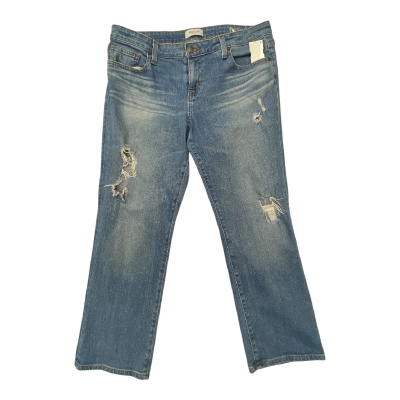 Jeans Cropped By Big Star In Blue Denim, Size: 14