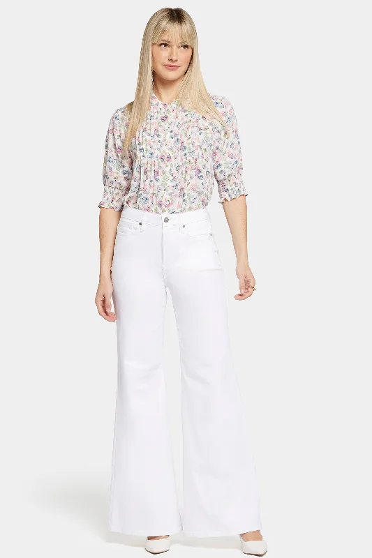 Mia Palazzo Jeans - Optic White