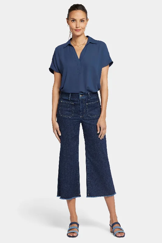 Patchie Wide Leg Capri Jeans In Petite - Sublime