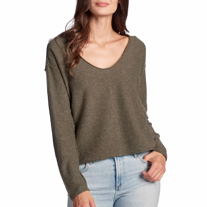 The Nora Sweater In Military