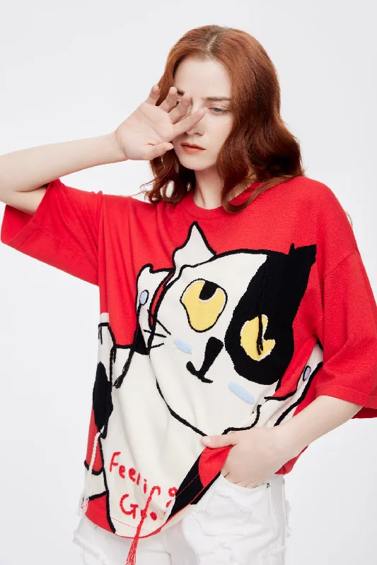 U-cat Oversized Knit Tee