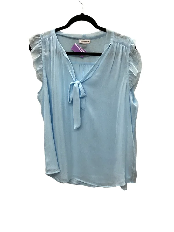 Blue Top Sleeveless Calvin Klein, Size Xl