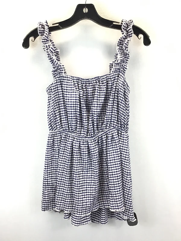 Blue Top Sleeveless White Birch, Size S