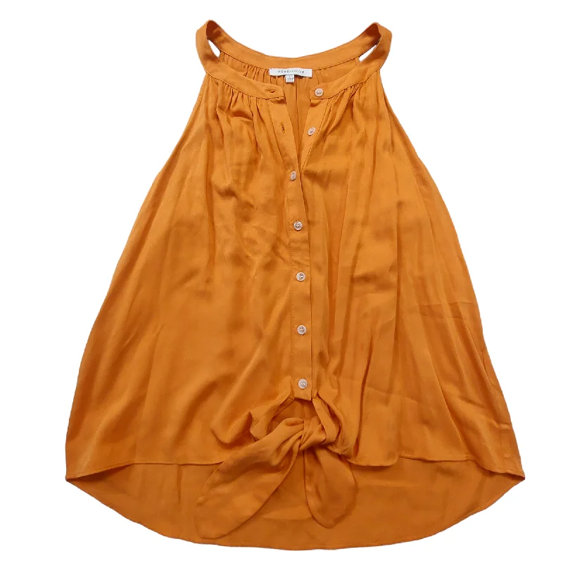 Orange Top Sleeveless Rose And Olive, Size L