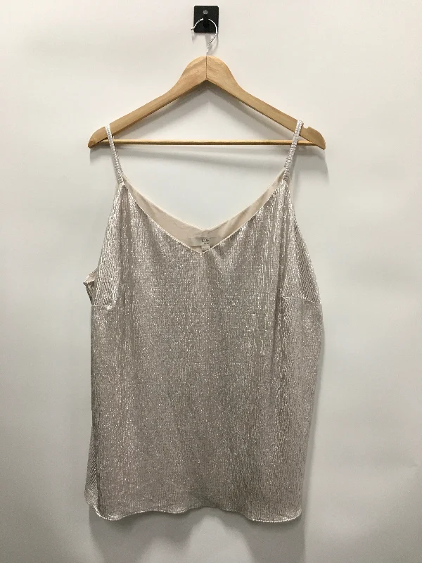 Silver Top Sleeveless Loft, Size 20