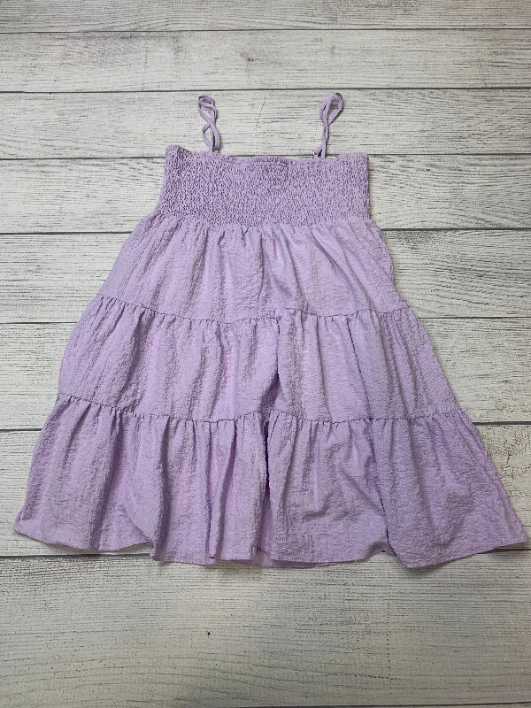 Purple Dress Casual Short Pink Lily, Size M