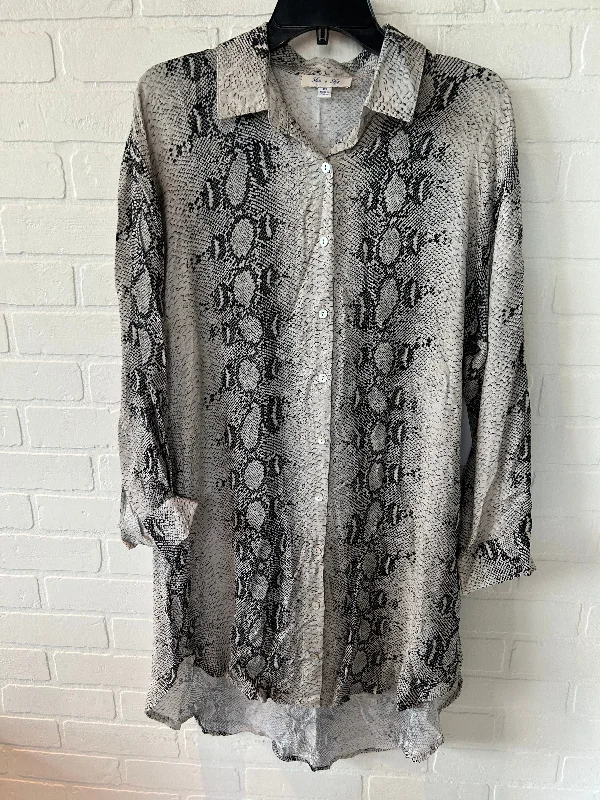 Snakeskin Print Dress Casual Short She + Sky, Size M