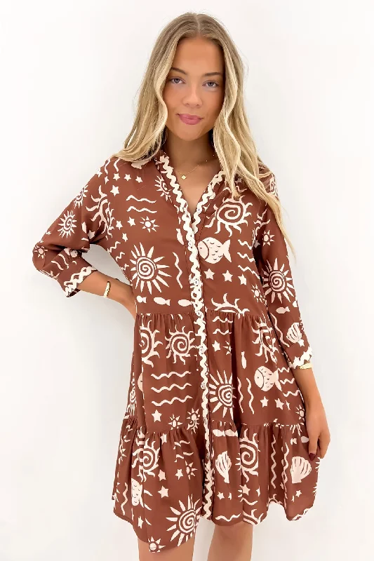 Emelle Mini Dress Chocolate Soleil