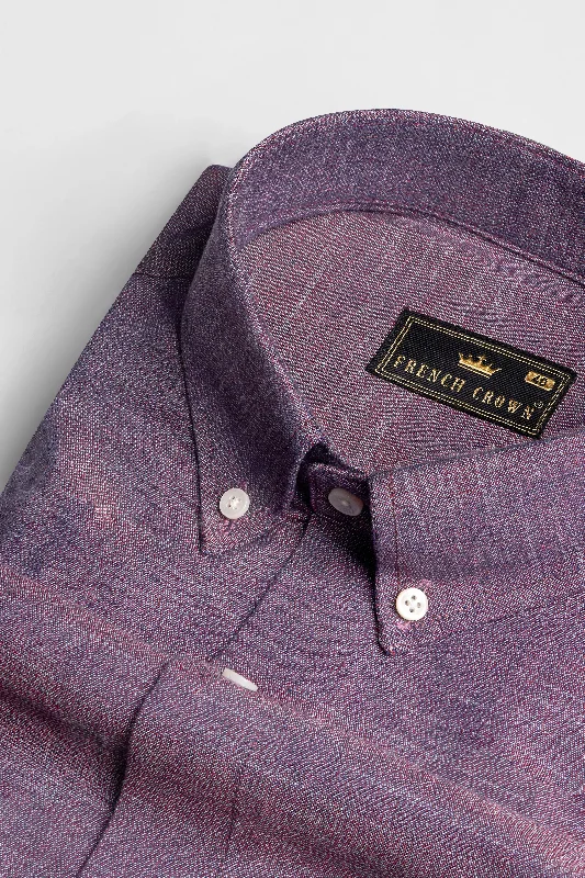 Byzantium Purple Chambray Button Down Shirt