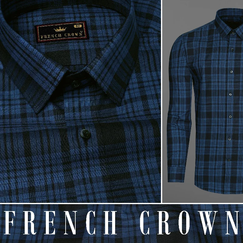 Resolution Blue Plaid Premium Cotton Shirt