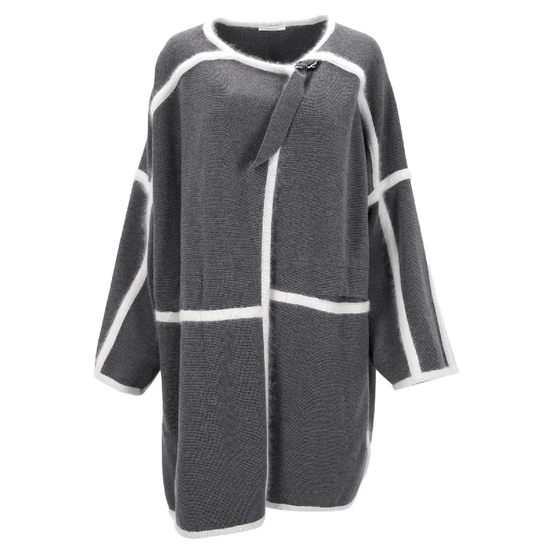 Chloé Angora Blanket Coat in Gray  Wool