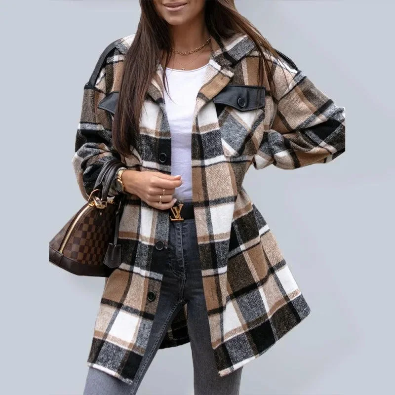 Plaid Shirt Jacket Women