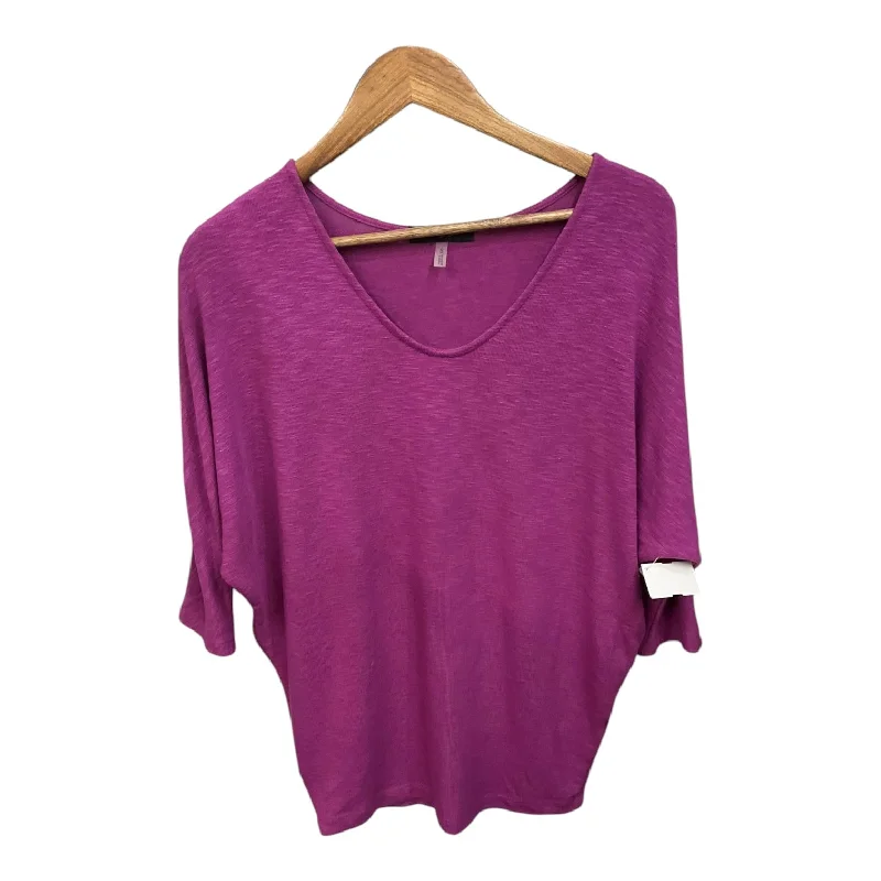 Top Short Sleeve By Cme In Purple, Size: S