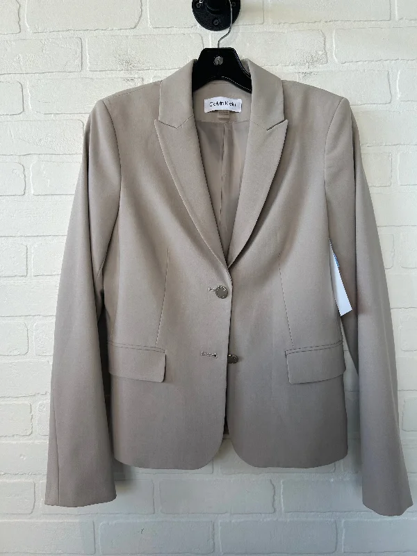 Blazer By Calvin Klein In Tan, Size: S