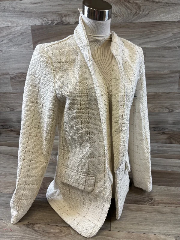 Blazer By Shein In White & Yellow, Size: M